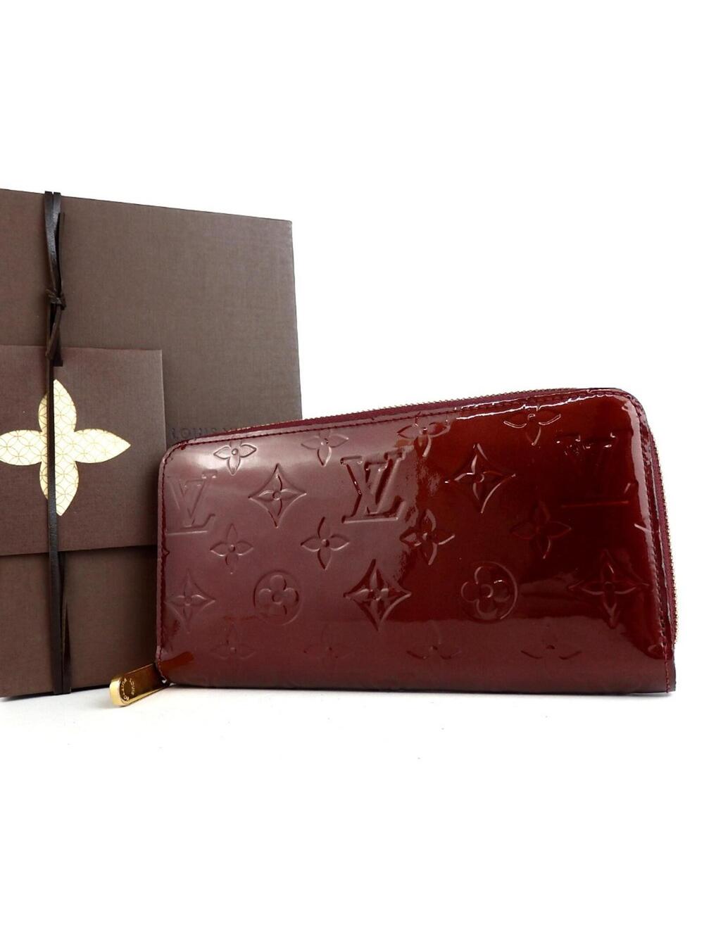 Authentic LOUIS VUITTON Vernis Zippy Wallet enamel [Used]